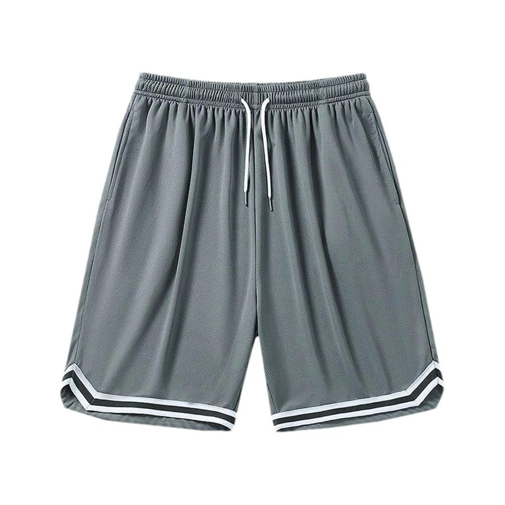 XZQYJKP Men's Summer Mesh Sports Shorts Fitness Speed Dry Running Shorts Casual Loose Shorts Gray M