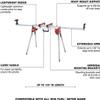 48-08-0551 Fit For Milwaukee 100-Inch Adjustable Compact Folding Miter Saw StandMaterial AluminumMitre Saw Stand view 3