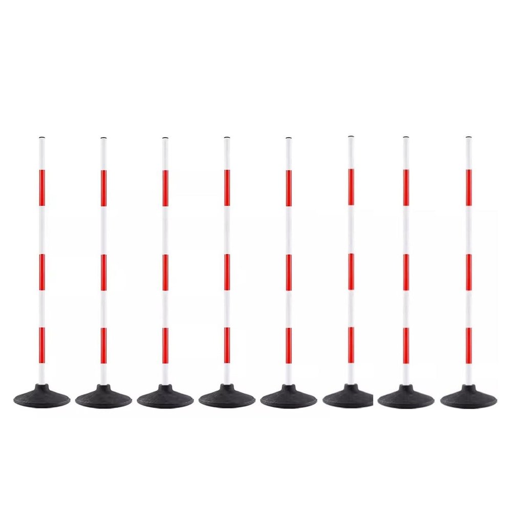 RENLXFI 3ft/4ft/5ft Height Soccer Training Slalom Poles, Agility Training Equipment with Rubber Base for Soccer Drills Dribbling Sports, Coaching Sticks(1.5m/59.1in,8packs)