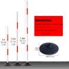 RENLXFI 3ft/4ft/5ft Height Soccer Training Slalom Poles, Agility Training Equipment with Rubber Base for Soccer Drills Dribbling Sports, Coaching Sticks(1.5m/59.1in,8packs) view 3