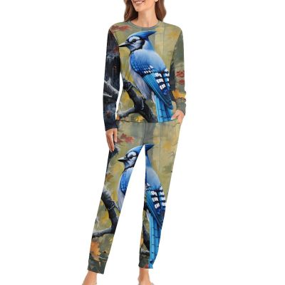 Blue Jay Womens 2 Piece Pajamas Sets Long Sleeve Sleepwear Top and Pants Loungewear