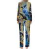 Blue Jay Womens 2 Piece Pajamas Sets Long Sleeve Sleepwear Top and Pants Loungewear view 3