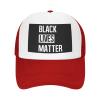 BLM Black Lives Matter Trucker Hat - Mesh Baseball Snapback Cap for Men Or Women Outdoors Red view 2