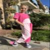 Arshiner Girls 3 Piece Hot Pink Outfit Set Short Sleeve High Low Hem Overlay Top, Cami, and Sweatpants for 6-13 Years view 4