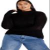 City Chic Women's Plus Size Crinkle Knit Sweater view 1