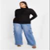 City Chic Women's Plus Size Crinkle Knit Sweater view 3