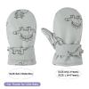 American Trends Infant Baby Gloves Winter Toddler Snow Gloves Waterproof Toddler Mittens Fleece Lined Kids Ski Mittens Grey Dinosaur M (Fits 2-3 Years) view 3