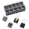 HOBBIESAY 24Pcs Black Plastic Lapel Pin Storage Boxes 1.1 Inch Clear Plastic Gift Box For Pin Small Jewelry Brooch Storage Holder with Foam for Lapel Pins Gemstone Storages Display view 1