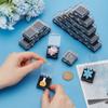 HOBBIESAY 24Pcs Black Plastic Lapel Pin Storage Boxes 1.1 Inch Clear Plastic Gift Box For Pin Small Jewelry Brooch Storage Holder with Foam for Lapel Pins Gemstone Storages Display view 2