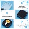 HOBBIESAY 24Pcs Black Plastic Lapel Pin Storage Boxes 1.1 Inch Clear Plastic Gift Box For Pin Small Jewelry Brooch Storage Holder with Foam for Lapel Pins Gemstone Storages Display view 4