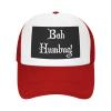 Bah Humbug Trucker Hat - Mesh Baseball Snapback Cap for Men Or Women Outdoors Red view 2