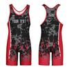 DIYUME Custom Unisex Wrestling Singlet, Fire Powerlifting Singlet for Training (Unisex Adult/Youth)