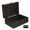 Alipis Wooden Jewelry Box Small Wooden Box Vintage Treasure Chest Antique Jewelry Storage Box Trinket Box Memory Keepsake Box view 1