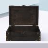 Alipis Wooden Jewelry Box Small Wooden Box Vintage Treasure Chest Antique Jewelry Storage Box Trinket Box Memory Keepsake Box view 3