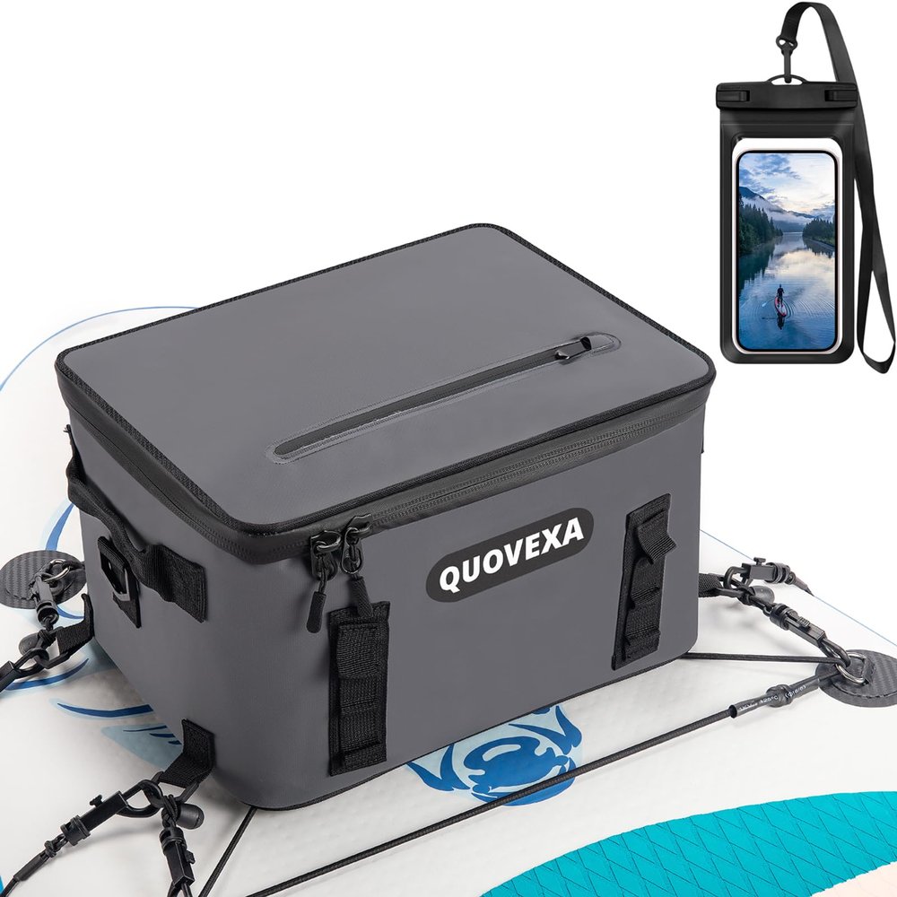 Paddle Board Cooler Bag, Sup Cooler, Kayak Cooler Fits 30 Cans, Standup Coolers with 4 Pockets, Deck Cooler Bag for Paddleboard, Paddle Board Accessories with Phone Pouch