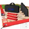 DDVLG Beach Volleyball Lines for Sand or Grass, 2inch Sand Volleyball Boundary Lines for Official Volley Ball Court 30'x60', Highly Visible, All-Weather, with Metal Anchors & Sand Bags - Red view 1