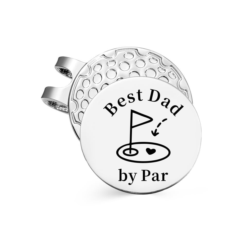 Golf Ball Marker Hat Clip Magnet for Men Best Dad Gifts for Men Dad Father from Daughter Son Wife Dad Golf Gadgets Stuff for Men Dad Daddy Birthday Christmas Valentines Gifts for New Dad Father Dada