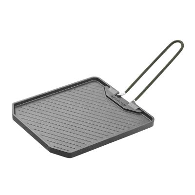 Naturehike Camping Frying Pans Nonstick With Folding Handle, Square Portable Grill Pan for Cooking, Cookware Lightweight Skillet for Indoor & Outdoor Grilling, Backpacking Picnic Hiking(7.7*8.9 inch)