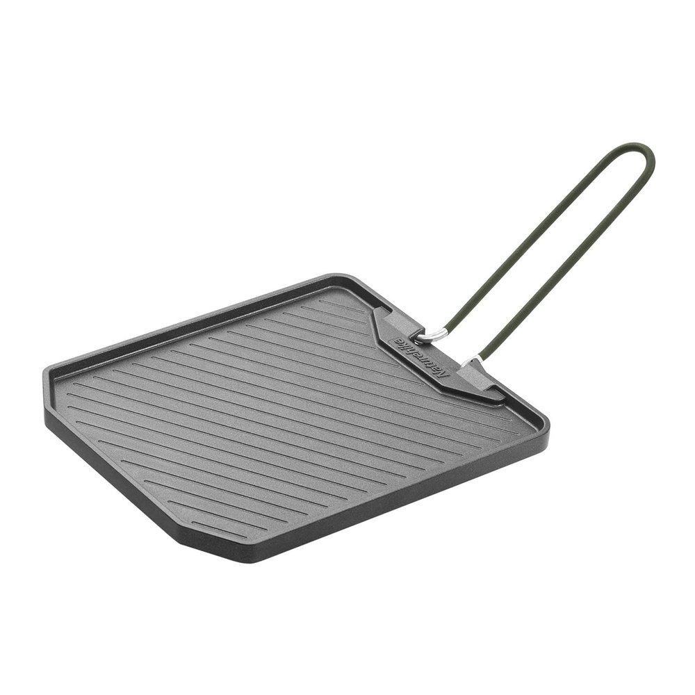 Naturehike Camping Frying Pans Nonstick With Folding Handle, Square Portable Grill Pan for Cooking, Cookware Lightweight Skillet for Indoor & Outdoor Grilling, Backpacking Picnic Hiking(7.7*8.9 inch)