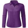 Gleeivy Purple Button Down Shirt Women Wrinkle Free Stain Shield Blouse view 1