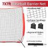 7x7ft Backstop Net, Ball Stop Net with Handbag,Fix Sports Net Barrier by 4 Spike&2 Sandbag,Sports Practice Barrier Net for Baseball,Softball,Lacrosse Train,Backstop Net for Backyard,Playground view 2