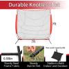 7x7ft Backstop Net, Ball Stop Net with Handbag,Fix Sports Net Barrier by 4 Spike&2 Sandbag,Sports Practice Barrier Net for Baseball,Softball,Lacrosse Train,Backstop Net for Backyard,Playground view 3