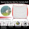 7x7ft Backstop Net, Ball Stop Net with Handbag,Fix Sports Net Barrier by 4 Spike&2 Sandbag,Sports Practice Barrier Net for Baseball,Softball,Lacrosse Train,Backstop Net for Backyard,Playground view 4