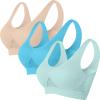 3 Packs Breathable Liftup Air Bra for Women Comfort Cool Sports Bras for Sagging Breasts Wireless Push Up Bralettes view 1