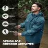 SWISSWELL Mens Waterproof Windbreaker Rain Jacket Lightweight Packable Raincoat with Hood for Golf Hiking Travel Lake Blue XL view 3