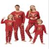 MyFav Matching Christmas Pajamas for Family Merry Christmas Print Long Sleeve PJS Set Holiday Outfits Red Penguin Women,2XL view 1