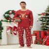 MyFav Matching Christmas Pajamas for Family Merry Christmas Print Long Sleeve PJS Set Holiday Outfits Red Penguin Women,2XL view 2