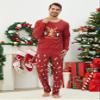 MyFav Matching Christmas Pajamas for Family Merry Christmas Print Long Sleeve PJS Set Holiday Outfits Red Penguin Women,2XL view 3