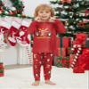 MyFav Matching Christmas Pajamas for Family Merry Christmas Print Long Sleeve PJS Set Holiday Outfits Red Penguin Women,2XL view 4
