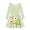 Fisoutleap Mushroom Snail Dress for Toddler Girls Back to School Casual Long Sleeve Party Dress Cartoon Twirl Dresses Teen Girls Trendy Clothes view 1