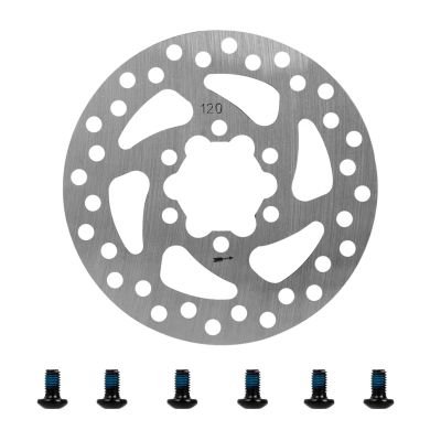 huiyany 120MM Brake Disc Compatible With NIU KQi3/KQi3 MAX/PRO KQi3 Electric Scooter 6 Holes Brake Disc Wear-Resistant With Screw Accessories(Silver)