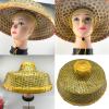 EINCORN Chinese Style Straw Bamboo Hat Oriental Hat Breathable Farmer Fishing Hat Sunshade Rainproof for Outdoor Activity, As the Picture Shows view 2