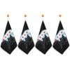 Chicago City Flag Bear Print Hand Towel Soft Washcloth Handkerchief with Hanging Loop for Home Bathroom 4PCS view 1