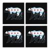 Chicago City Flag Bear Print Hand Towel Soft Washcloth Handkerchief with Hanging Loop for Home Bathroom 4PCS view 3