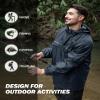 SWISSWELL Mens Waterproof Windbreaker Rain Jacket Lightweight Packable Raincoat with Hood for Golf Hiking Travel Grey Blue XL view 3