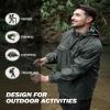 SWISSWELL Mens Waterproof Windbreaker Rain Jacket Lightweight Packable Raincoat with Hood for Golf Hiking Travel Dark Grey XL view 3