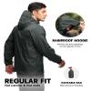 SWISSWELL Mens Waterproof Windbreaker Rain Jacket Lightweight Packable Raincoat with Hood for Golf Hiking Travel Dark Grey XL view 4