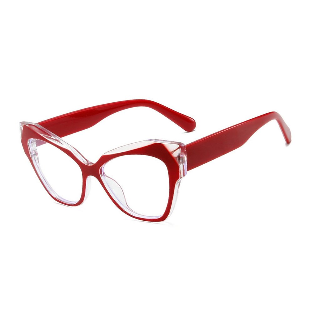 laureles Blue Light Blocking Large Frame Cat Eye Reading Glasses Women Computer Readers Magnifying Eyewear L17 (C2, +2.00 Magnification)