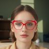 laureles Blue Light Blocking Large Frame Cat Eye Reading Glasses Women Computer Readers Magnifying Eyewear L17 (C2, +2.00 Magnification) view 3