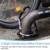 Bicycles, Motorbikes, Electric Scooters, Anti-Theft Chain Lock, for Doors, Gates, Fences, Security Resettable Bike Lock, 36-Inch Bike Chain Lock, 4-Digit Combination Bicycle Lock view 2