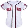 98 Baseball Jersey Shirt Women Fan Tshirts Country Vintage Jersey Button Down Short Sleeve Tops Active Shirts White view 3