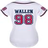 98 Baseball Jersey Shirt Women Fan Tshirts Country Vintage Jersey Button Down Short Sleeve Tops Active Shirts White view 4