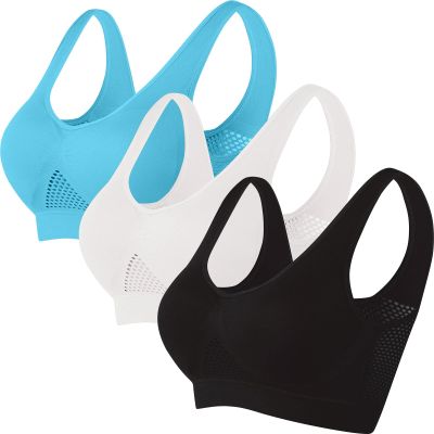 3 Packs Breathable Liftup Air Bra for Women Comfort Cool Sports Bras for Sagging Breasts Wireless Push Up Bralettes
