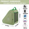 HEXIFUL Skate Bag to Carry Ice Skates, Inline Skates, Roller Skates and Quad Skates for Both Kids and Adults (Grass/Green 014), HXFSKB000 view 4