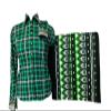 EQUINE OVERSEAS Western Showmanship Horsemanship Pleasure Show Shirt and Matching Show pad - Green Plaid (US, Alpha, Medium, Regular, Regular, Green Plaid) view 1