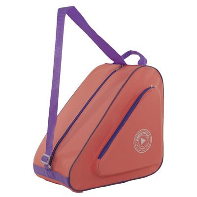 HEXIFUL Skate Bag to Carry Ice Skates, Inline Skates, Roller Skates and Quad Skates for Both Kids and Adults (Peach/Purple 012), HXFSKB000